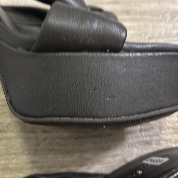 Open Edit Kaia Black Platform Slip On Heel Sz 7.5 - Picture 3 of 8